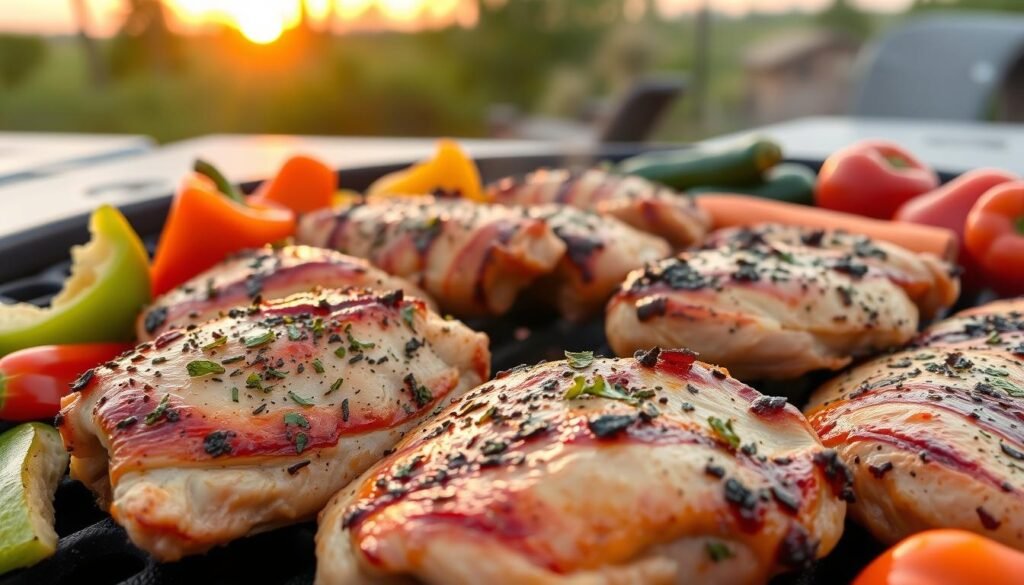 Grilled keto chicken thighs